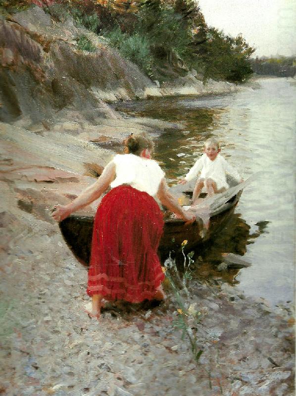 Anders Zorn femme au jupon rouge china oil painting image